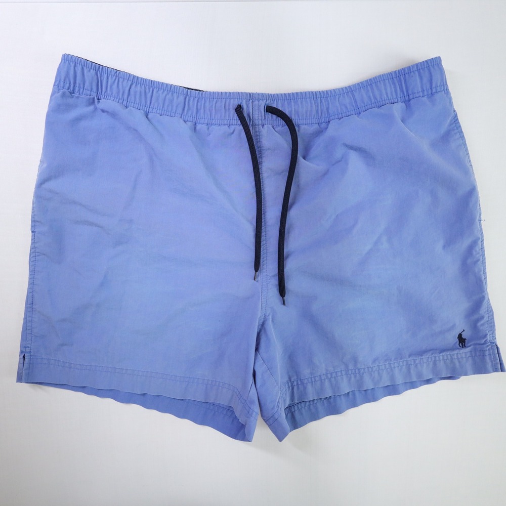 Vintage Polo Sport Swim Trunks Mens Large Blue Ralph Lauren 4" Mesh Lined Shorts